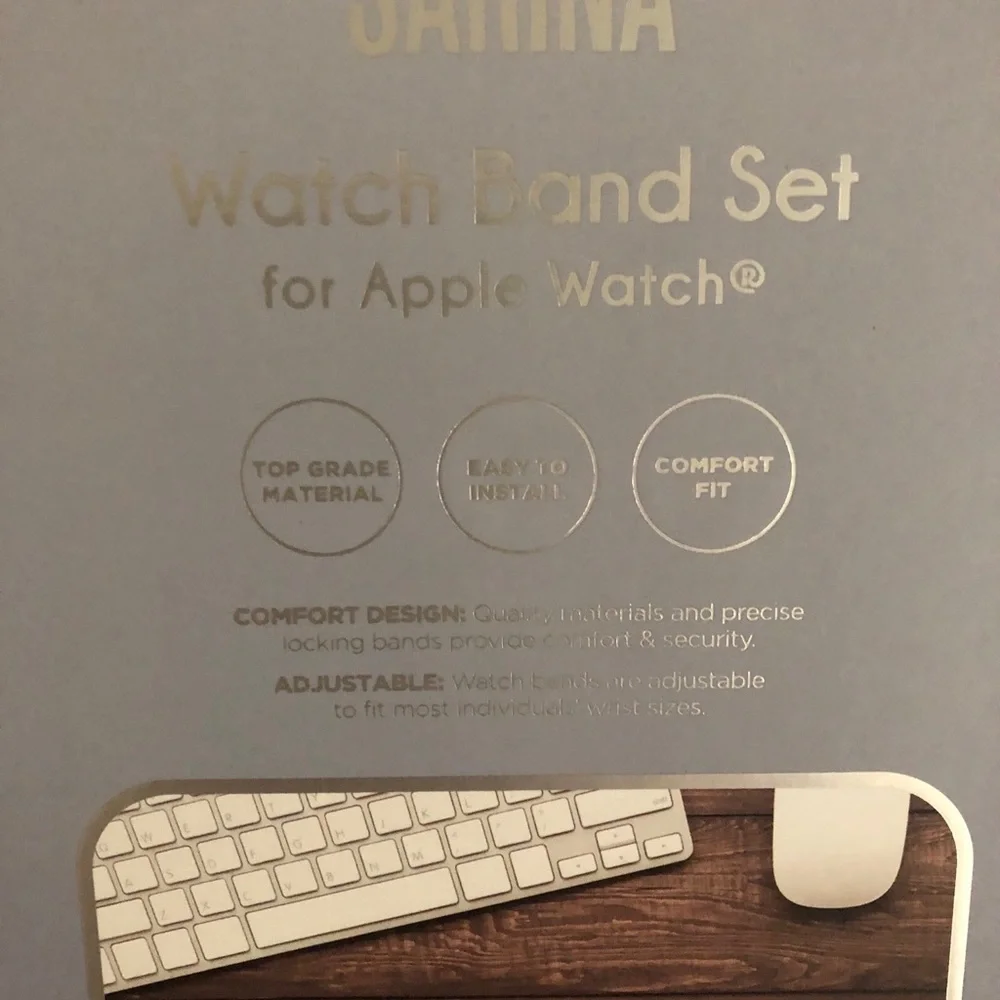 Sarina 2 soft touch purple and white watch band set